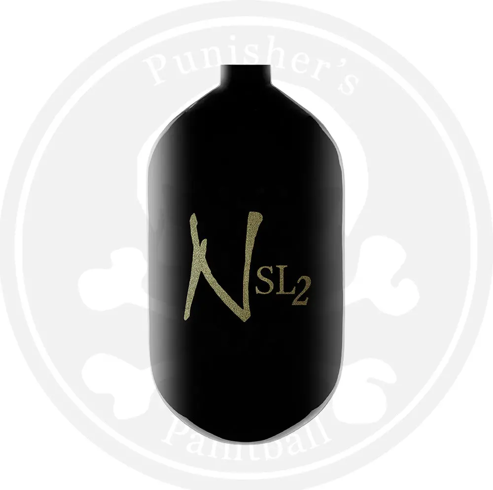 Ninja Sl2 68/4500 Carbon Fiber Paintball Tank Bottle Only - Black/Gold 1