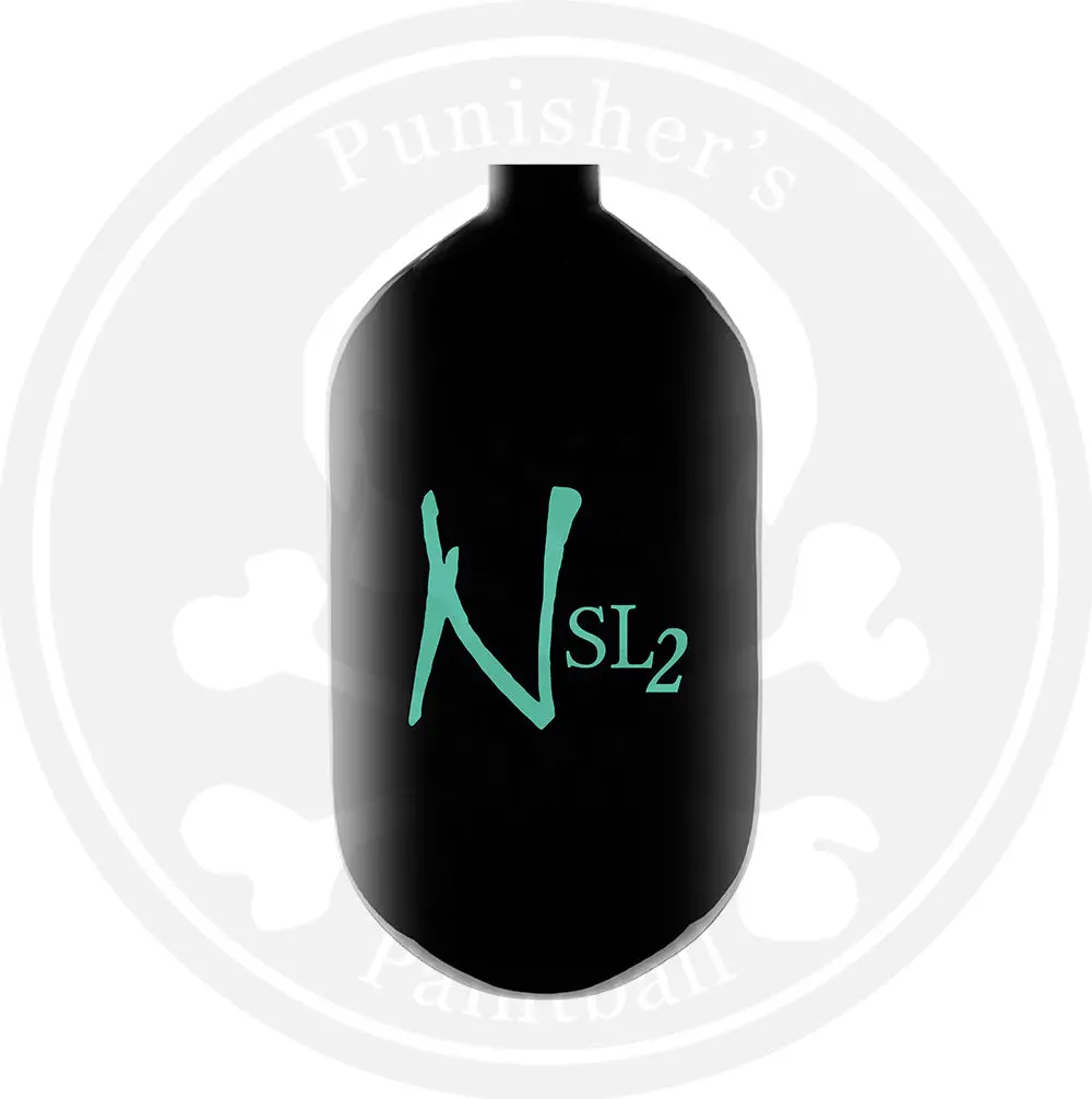 Ninja Sl2 68/4500 Carbon Fiber Paintball Tank Bottle Only - Black/Teal 1