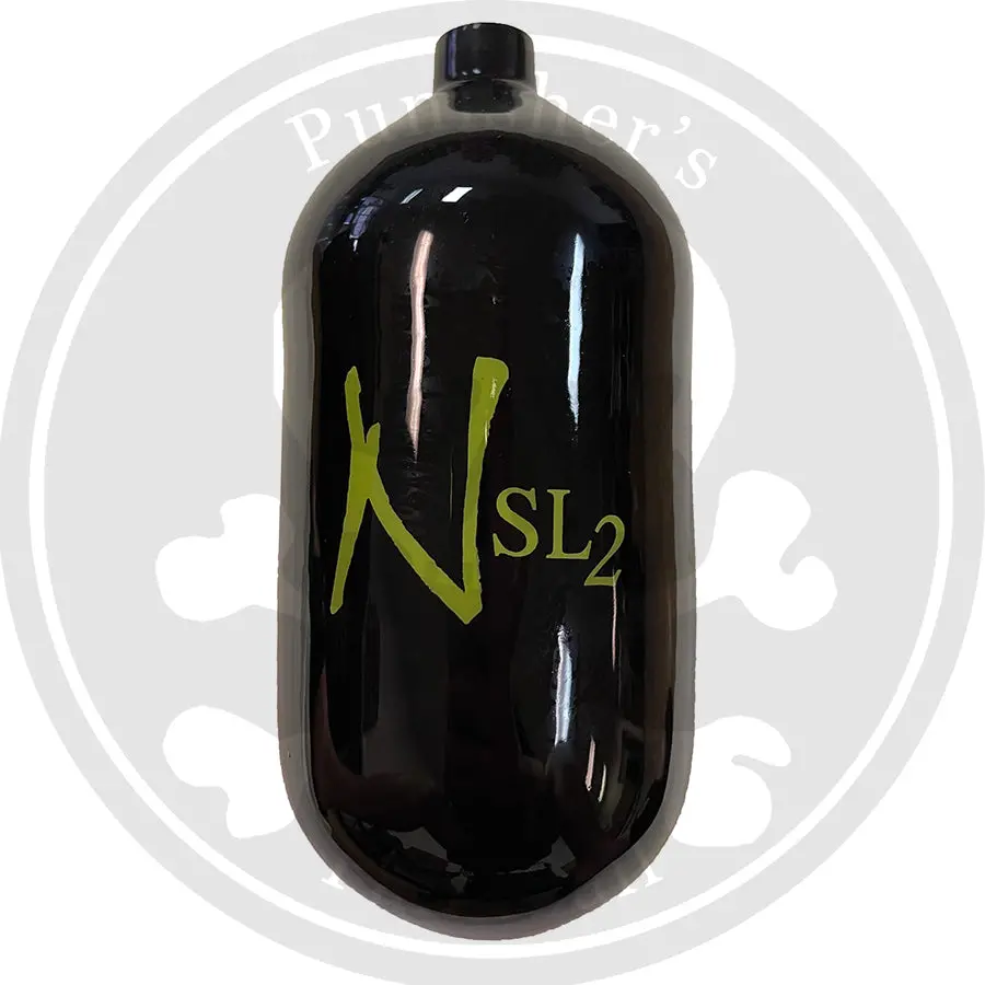 Ninja Sl2 77/4500 Paintball Tank Bottle Only - Black/Lime 1