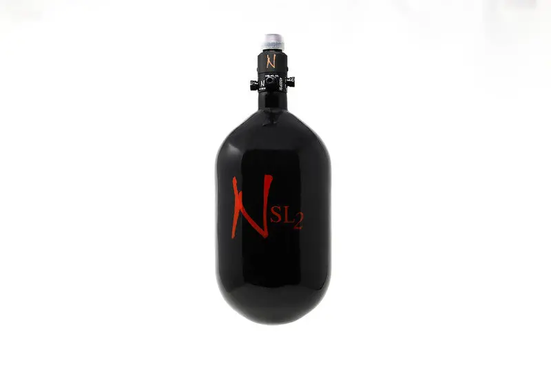 Ninja Sl2 68/4500 Carbon Fiber Paintball Tank - Black/Red 1