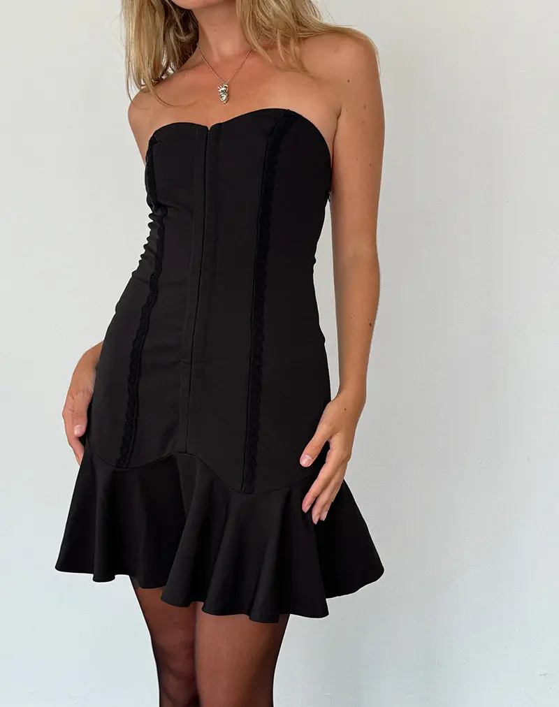 Snana Mini Dress In Tailoring Black 1