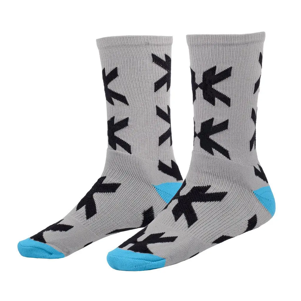 Speed Socks - Optic - Grey/Teal 1