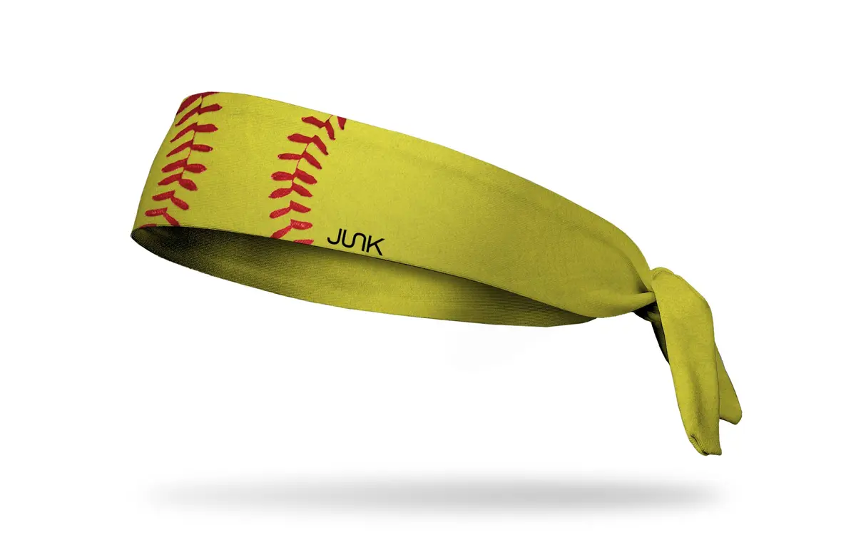 Softball Red Laces Flex Tie Headband 1