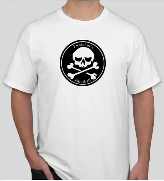 "Punisher's Paintball" Logo T-Shirt - White 1
