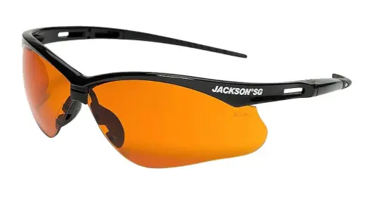 Anti-Scratch Safety Glasses - Blue Shield - Jackson Safety - Box Of 12 1