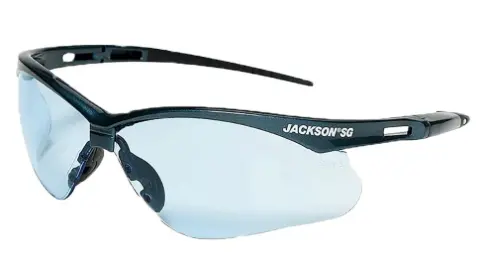 Anti-Scratch Safety Glasses - Light Blue - Jackson Safety - Box Of 12 1