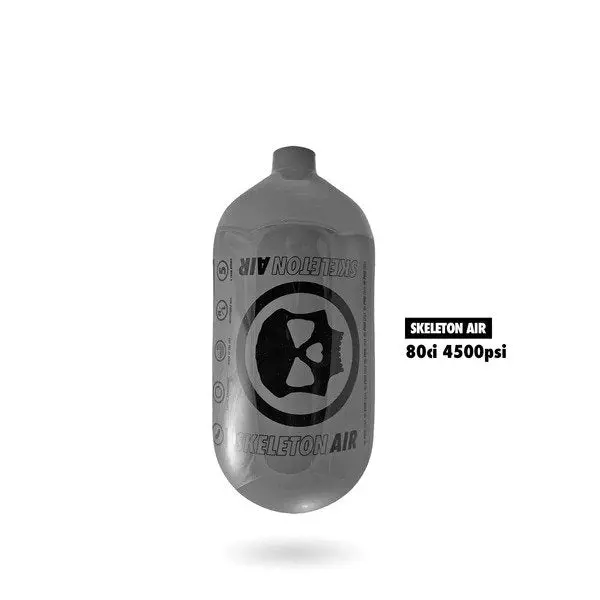 Infamous Skeleton Air "Hyperlight" Paintball Tank Bottle Only - Charcoal / Black - 80/4500 Psi 1