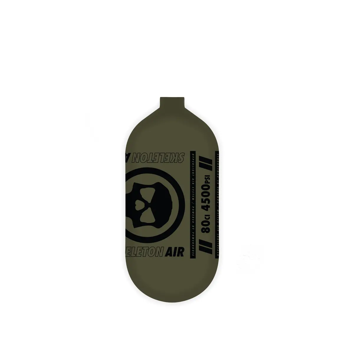 Infamous Air Hyperlight Paintball Tank - Bottle Only - Olive/Black - 80Ci / 4500Psi 1