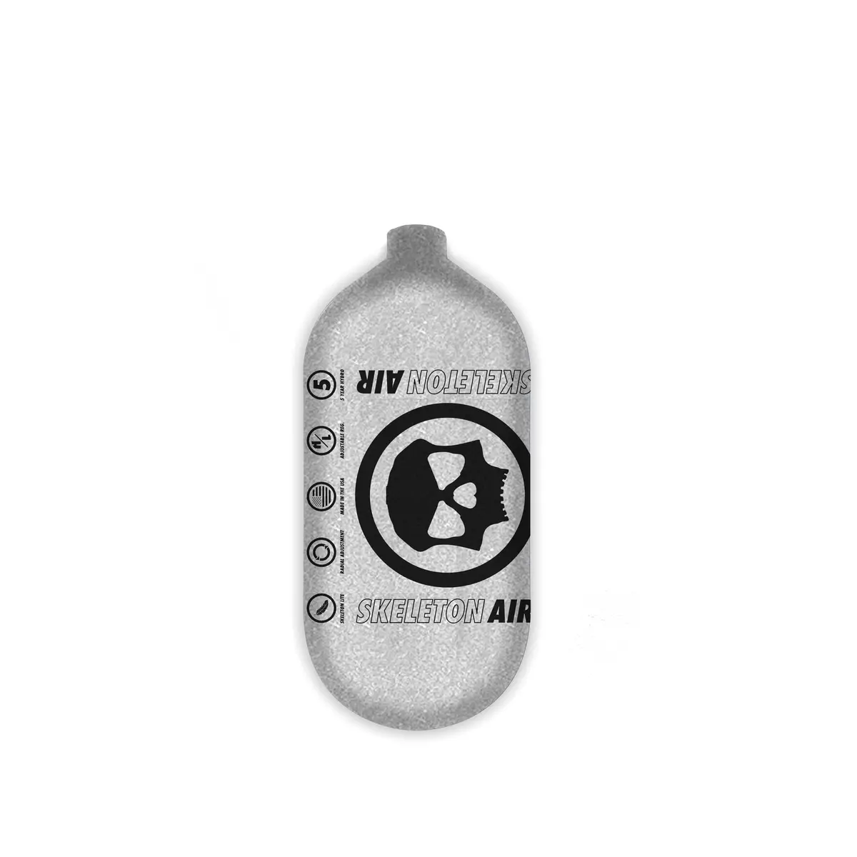 Infamous Air Hyperlight Paintball Tank - Bottle Only - Silver/Black - 80Ci / 4500Psi 1