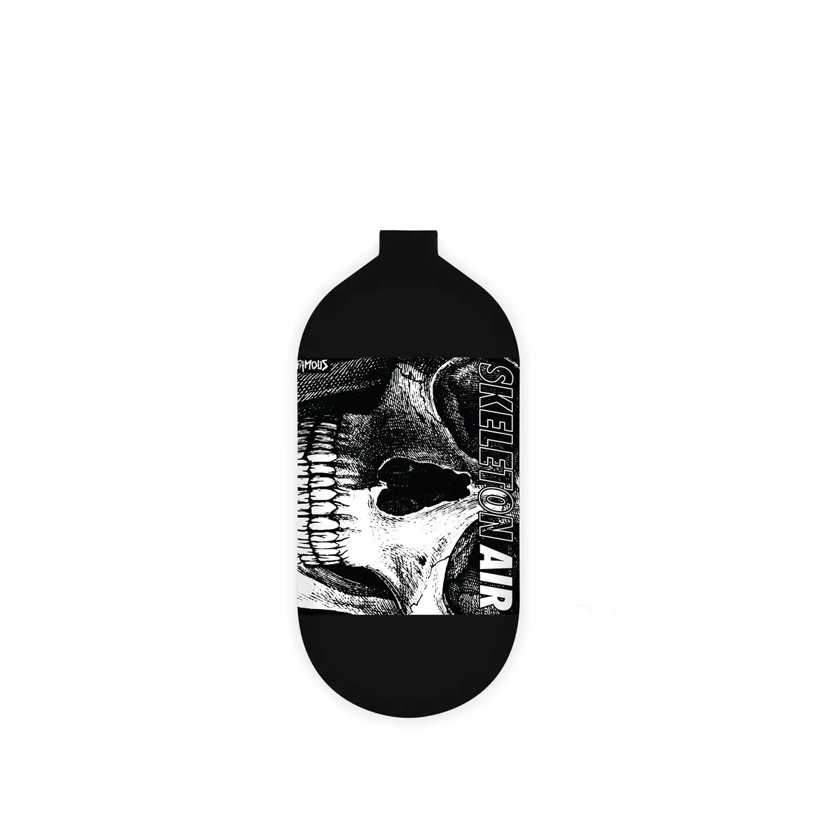 Infamous Air Hyperlight "Savage Skull" Paintball Tank - Bottle Only - Black/White - 80Ci / 4500Psi 1