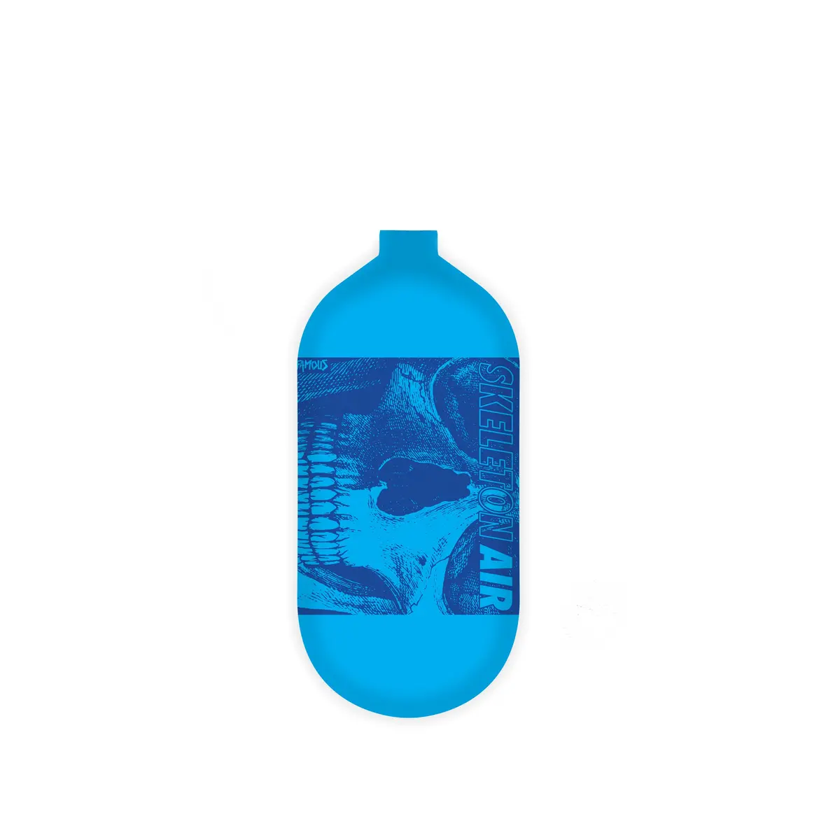 Infamous Air Hyperlight "Savage Skull" Paintball Tank - Bottle Only - Blue/Blue - 80Ci / 4500Psi 1