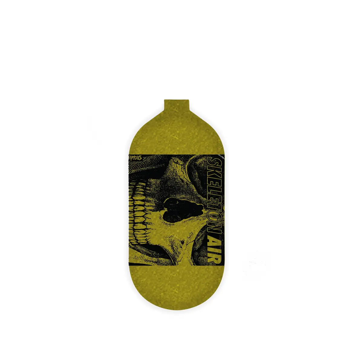 Infamous Air Hyperlight "Savage Skull" Paintball Tank - Bottle Only - Gold/Black - 80Ci / 4500Psi 1