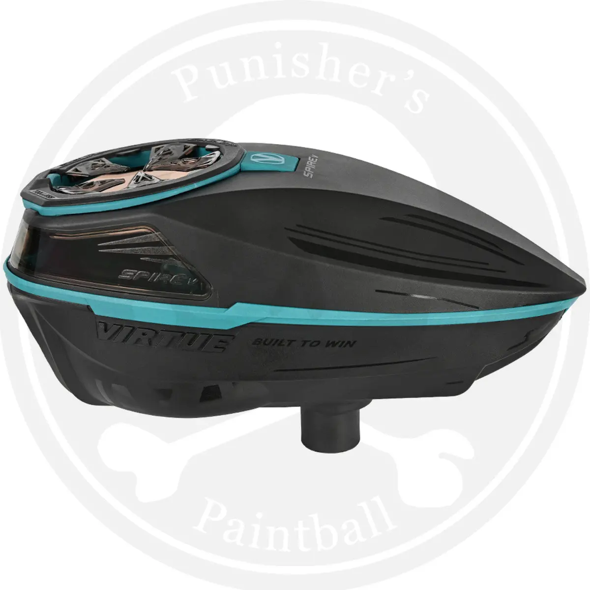 Virtue Spire 5 Paintball Loader - Black/Teal 1