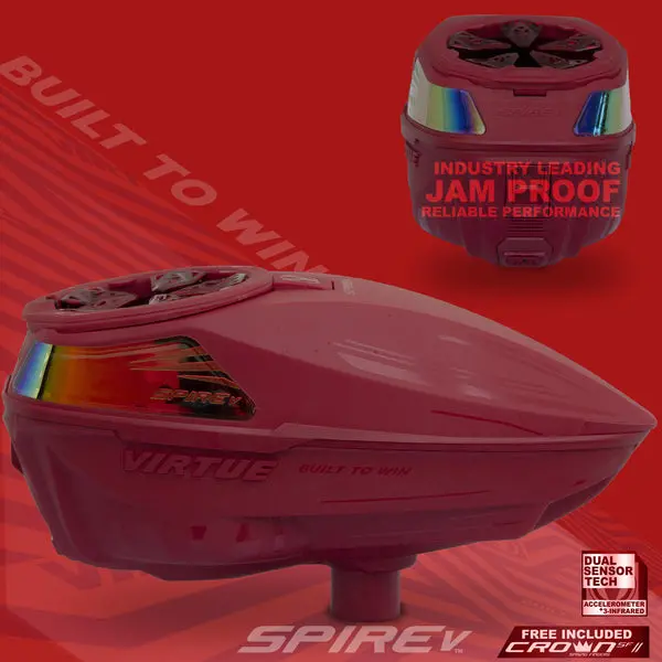 Virtue Spire 5 Paintball Loader - Fire (Red) 2