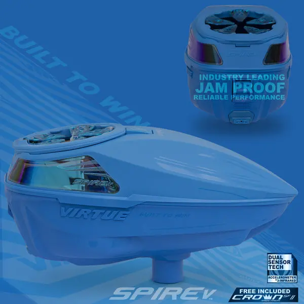 Virtue Spire 5 Paintball Loader - Ice (Blue) 2