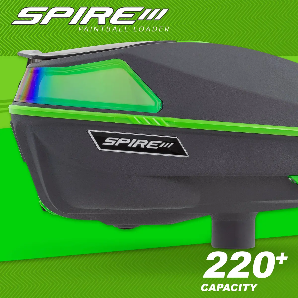 Virtue Spire 3 Paintball Loader - Emerald 1