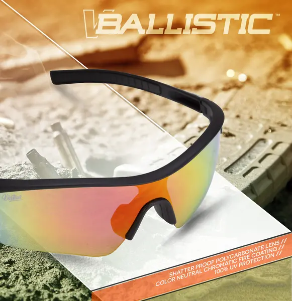 Virtue V-Ballistic Polarized Sunglasses - Black Fire 1