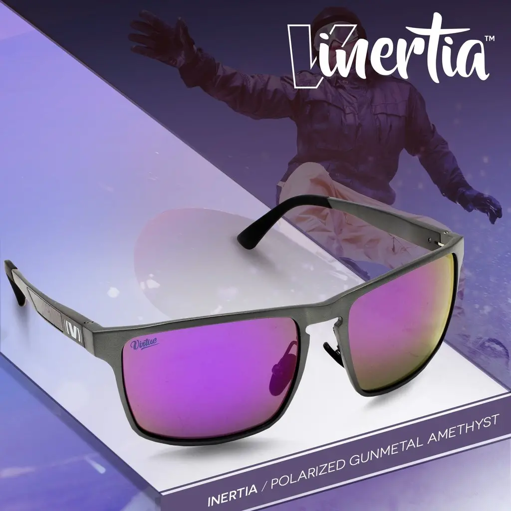 Virtue V-Inertia Polarized Sunglasses - Gunmetal Amethyst 1