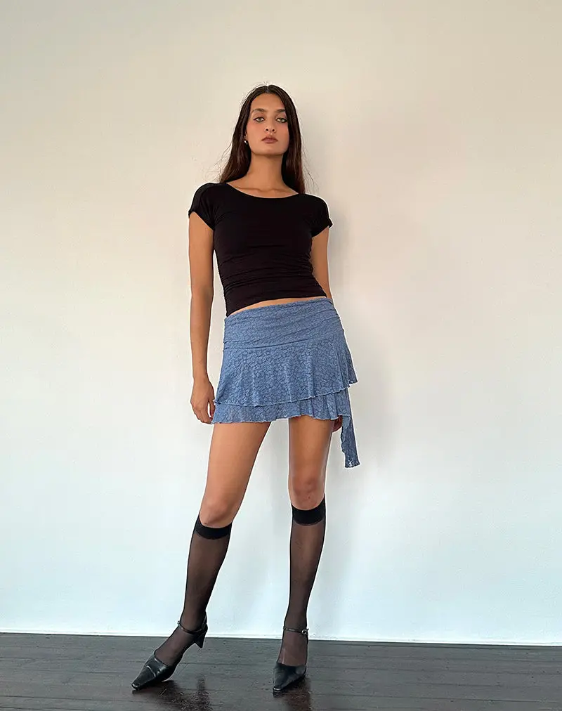Theri Frill Mini Skirt In Moonlight Blue 1