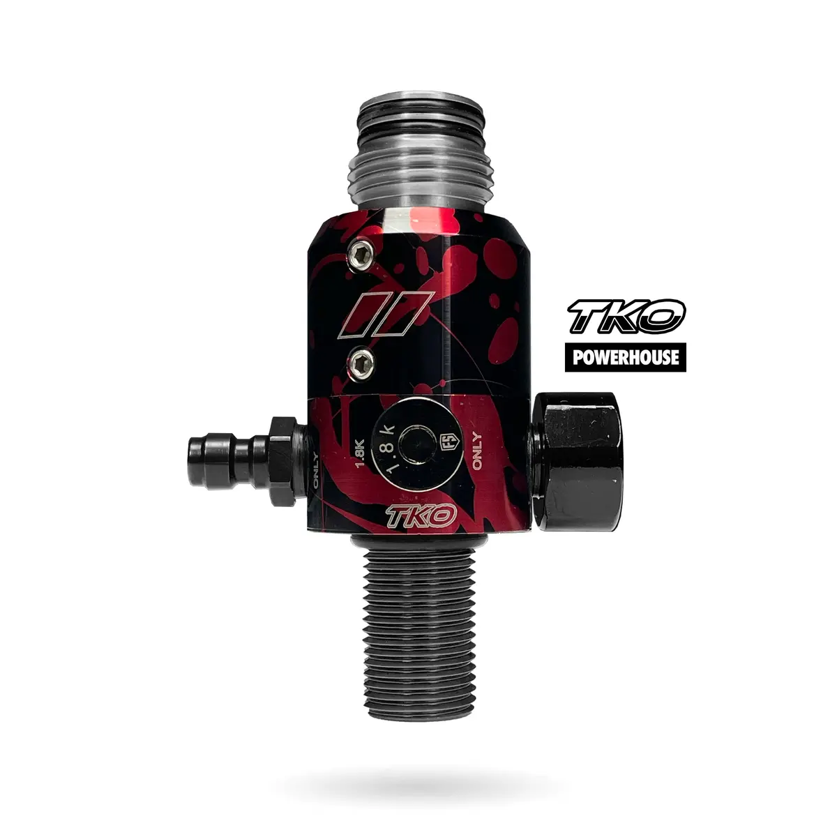 Powerhouse Tko Tank Regulator - Black/Red Splash 1