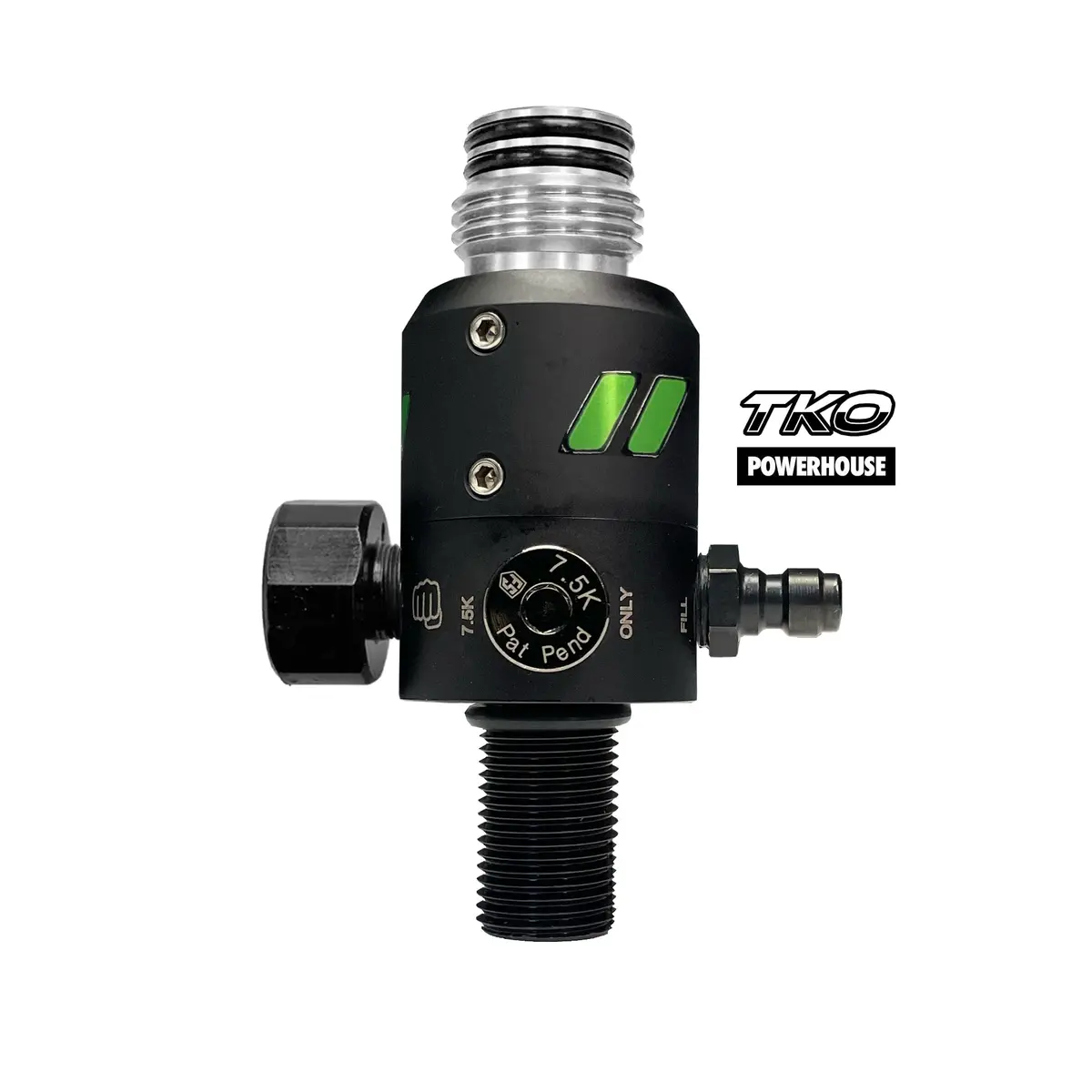 Powerhouse Tko Tank Regulator - Dust Black W/ Green Logo 1