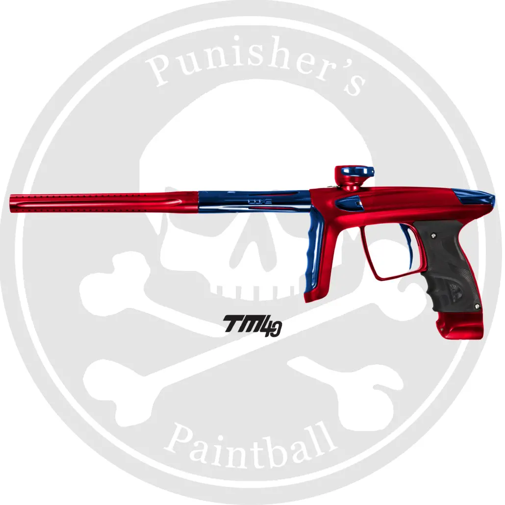 Dlx Luxe Tm40 Paintball Gun - Dust Red/Polished Blue 1