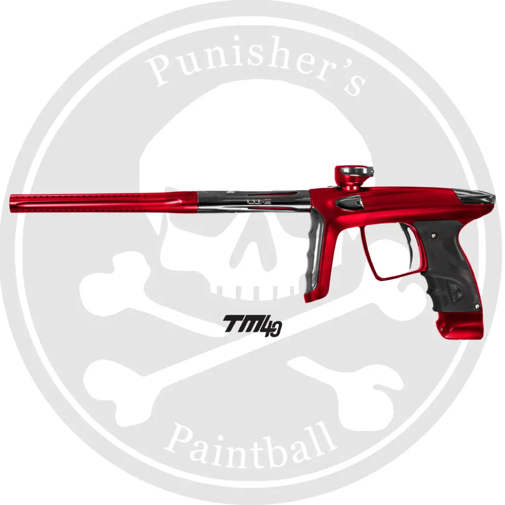 Dlx Luxe Tm40 Paintball Gun - Dust Red/Polished Pewter 1