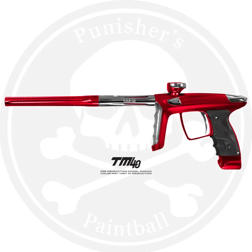 Dlx Luxe Tm40 Paintball Gun - Dust Red/Polished Silver 1