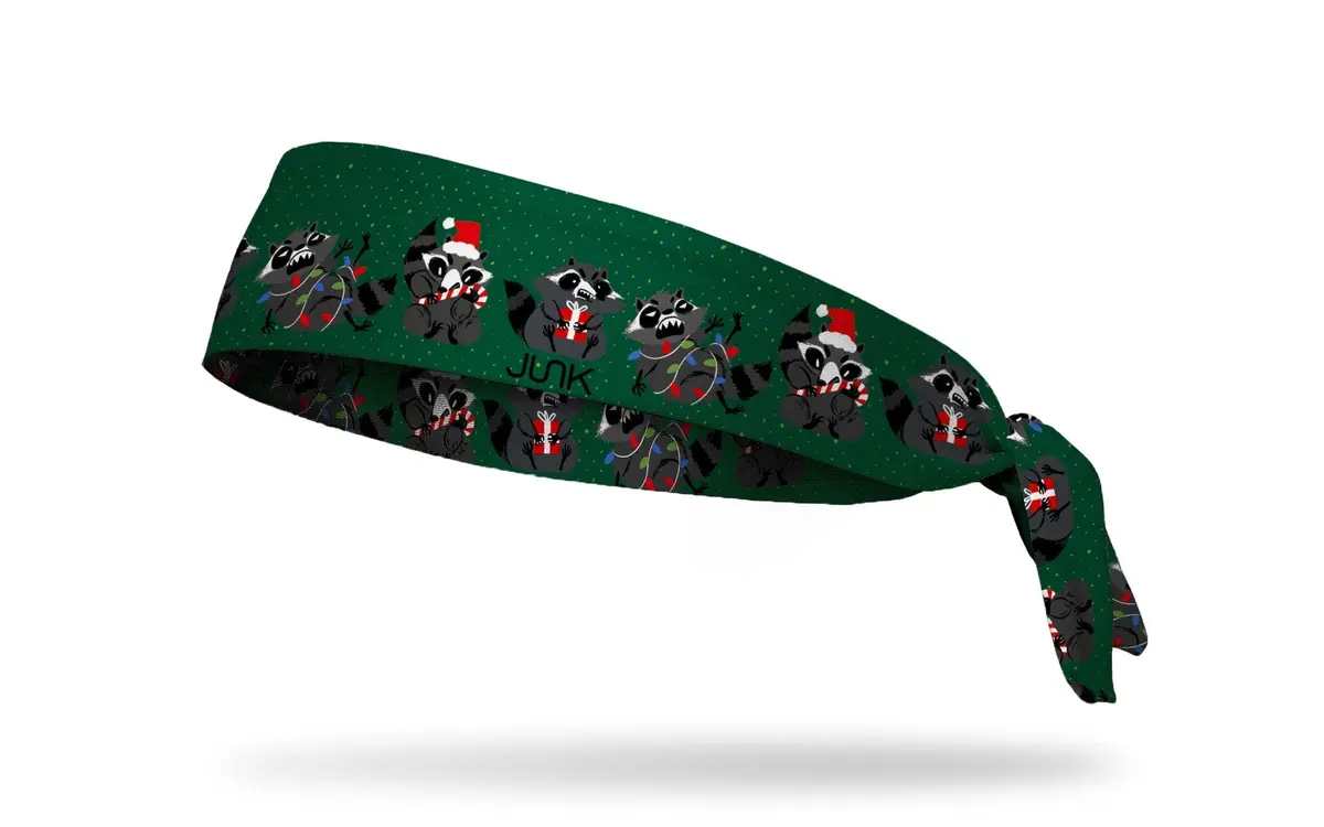 Trash Panda Christmas Flex Tie Headband 1