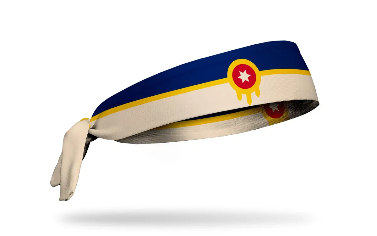 Tulsa Flag Flex Tie Headband 1