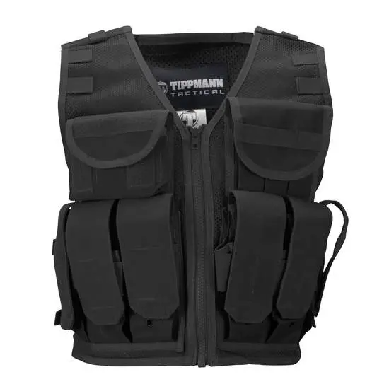 Tippmann Tactical Airsoft / Magfed Paintball Vest - Black 1