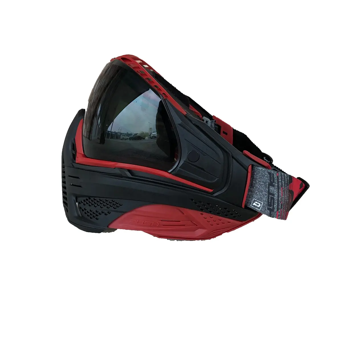 Push Unite Paintball Goggle - Red Out W/ Red Camo Strap 1