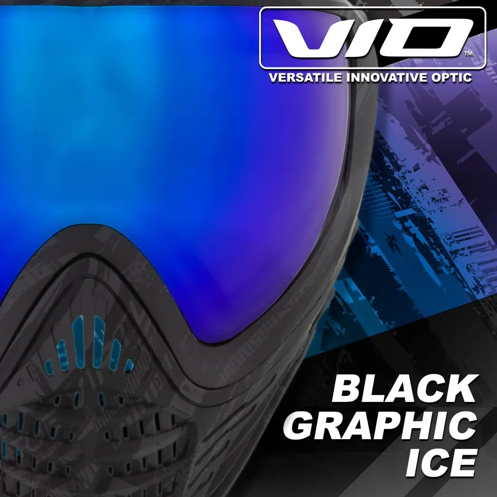 Virtue Vio Contour 2 Paintball Mask - Black Graphic Ice 1