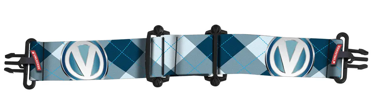 Virtue Vio Goggle Strap - Argyle Bullet Blue 1