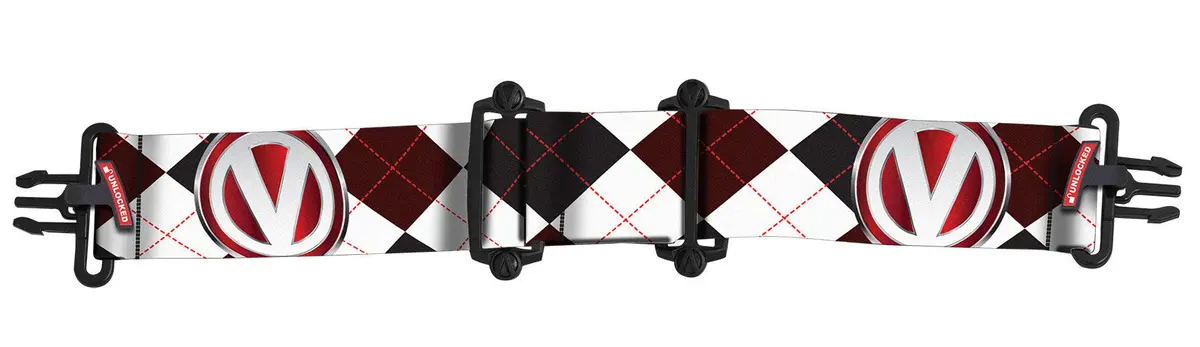 Virtue Vio Goggle Strap - Argyle Red 1