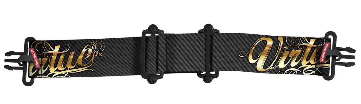 Virtue Vio Goggle Strap - Carbon Fiber Gold 1