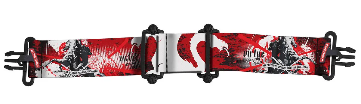 Virtue Vio Goggle Strap - Dragon Slayer White Black Red 1