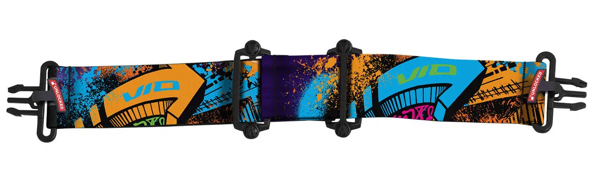 Virtue Vio Goggle Strap - Graffiti Vio Orange Purple Cyan 1