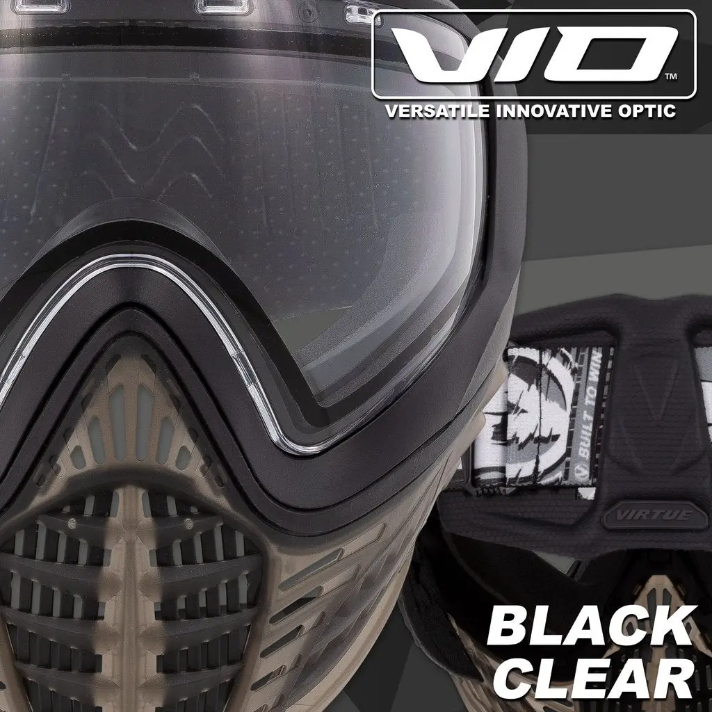 Virtue Vio Contour 2 Paintball Mask - Black Clear 1