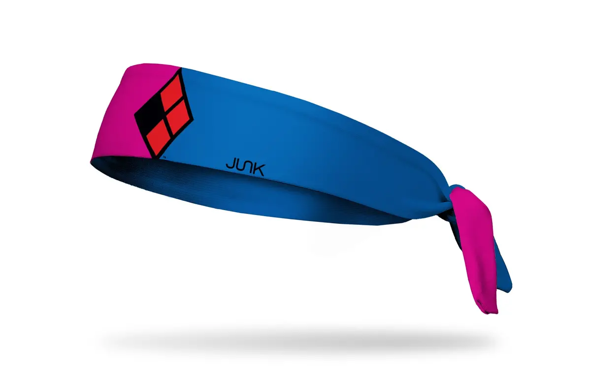 Harley Quinn: Diamonds Pink & Blue Flex Tie Headband 1