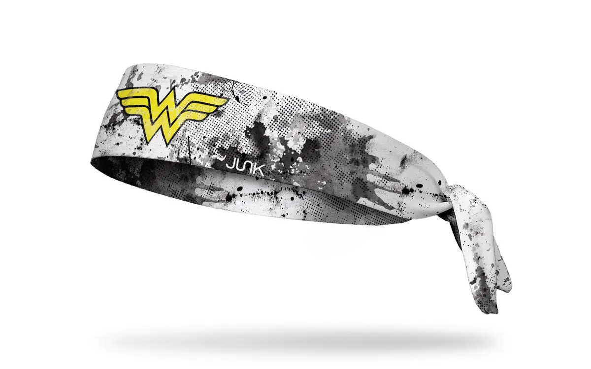 Wonder Woman: Yellow Logo Grunge Flex Tie Headband 1