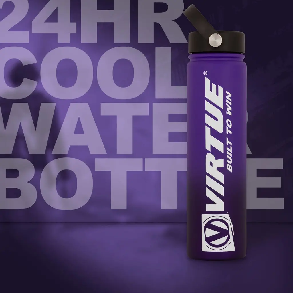 Virtue Stainless Steel 24 Hour Cool Water Bottle - Purple 1