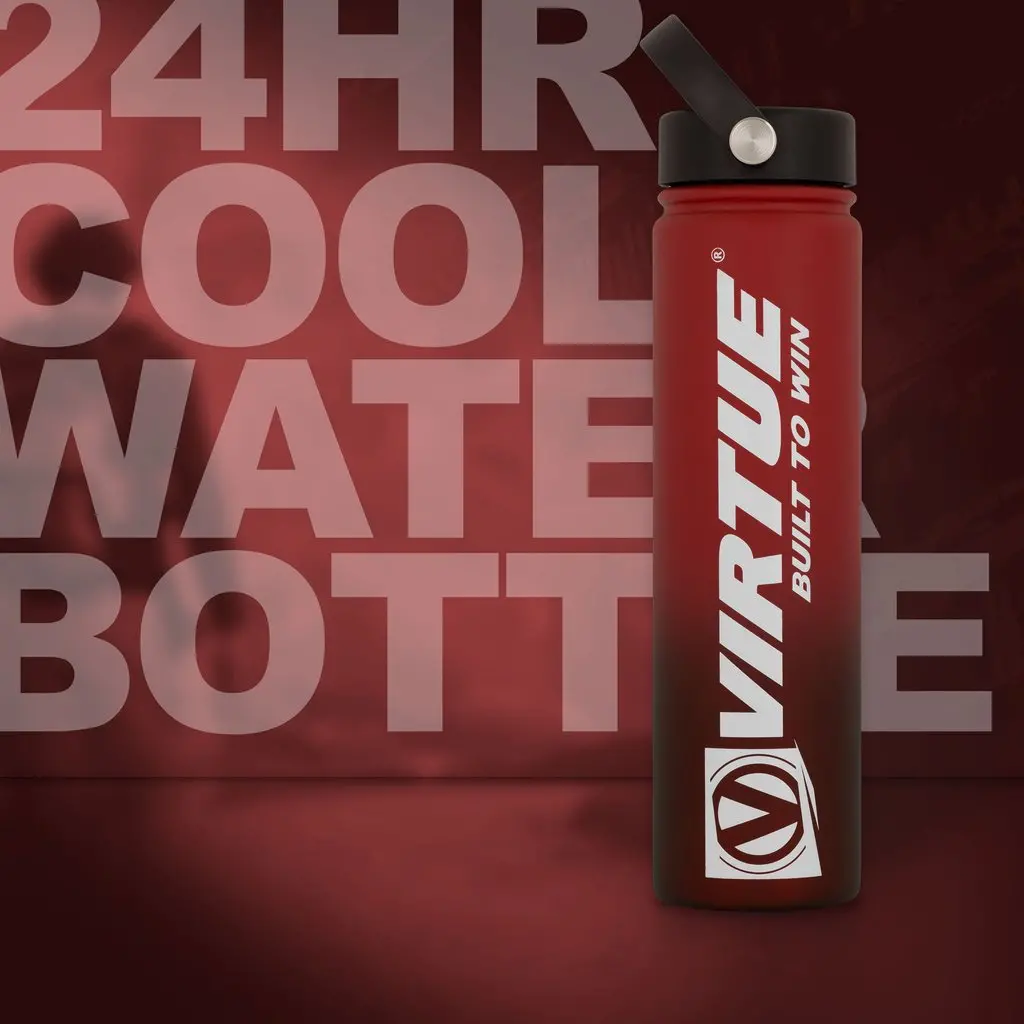 Virtue Stainless Steel 24 Hour Cool Water Bottle - Red 1