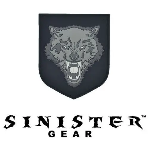 Sinister Gear "Wolf" Pvc Patch - Grey 1