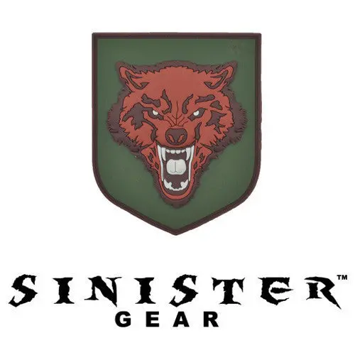 Sinister Gear "Wolf" Pvc Patch - Red 1