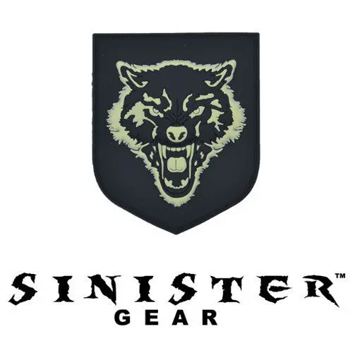 Sinister Gear "Wolf" Pvc Patch - Swat (Glows In The Dark) 1