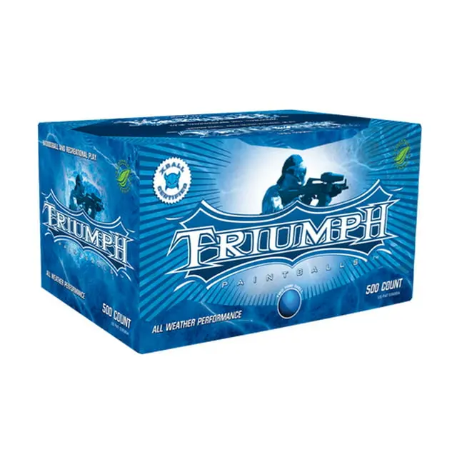 Gi Sportz Triumph Paintballs - 2000 Paintballs - Blue Shell - Blue Fill 1