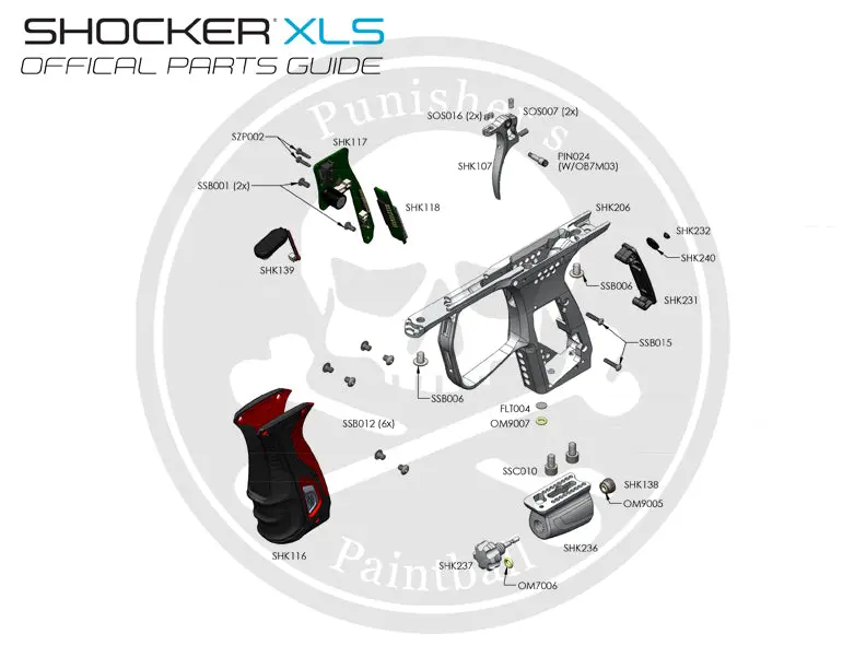 Sp Shocker Xls Trigger Frame Parts List - Pick The Part You Need! 1