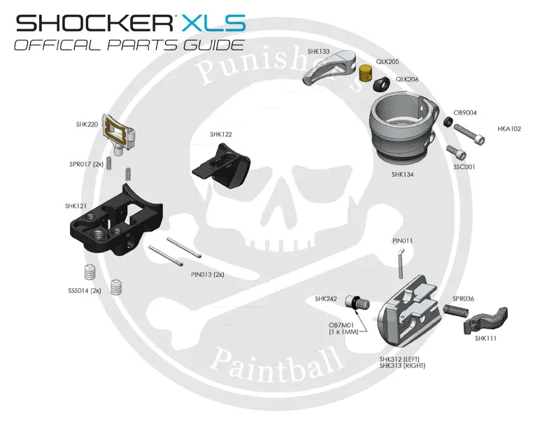 Sp Shocker Xls Latch/Ball Detent/Feedtube Parts List - Pick The Part You Need! 1
