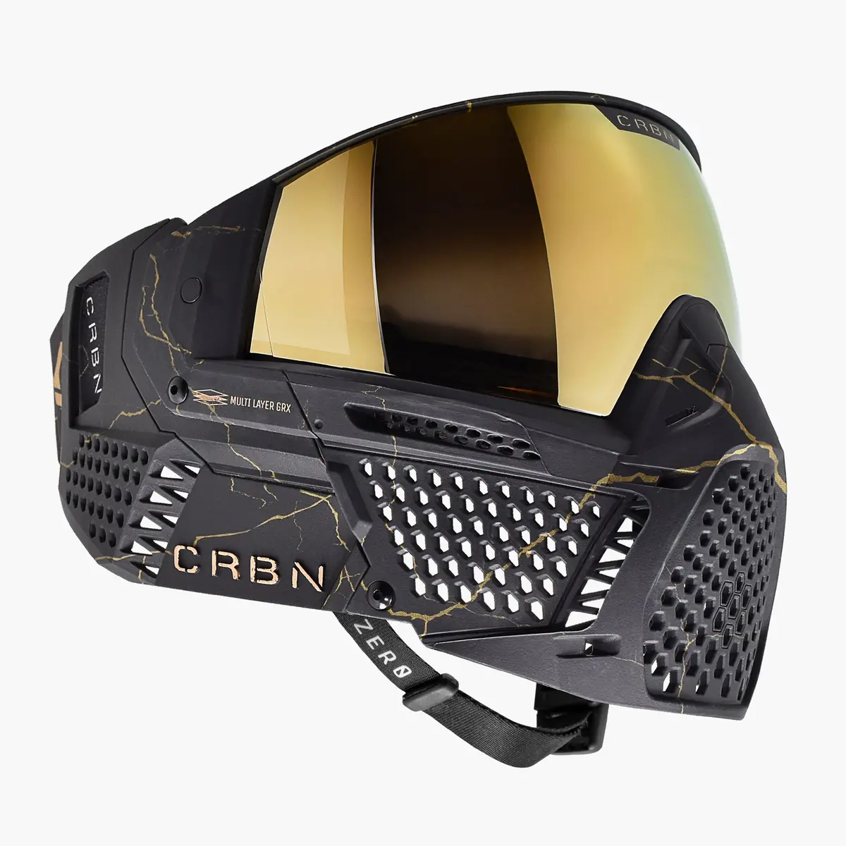 Carbon Zero Grx Paintball Mask - Le Fractured Gold 1